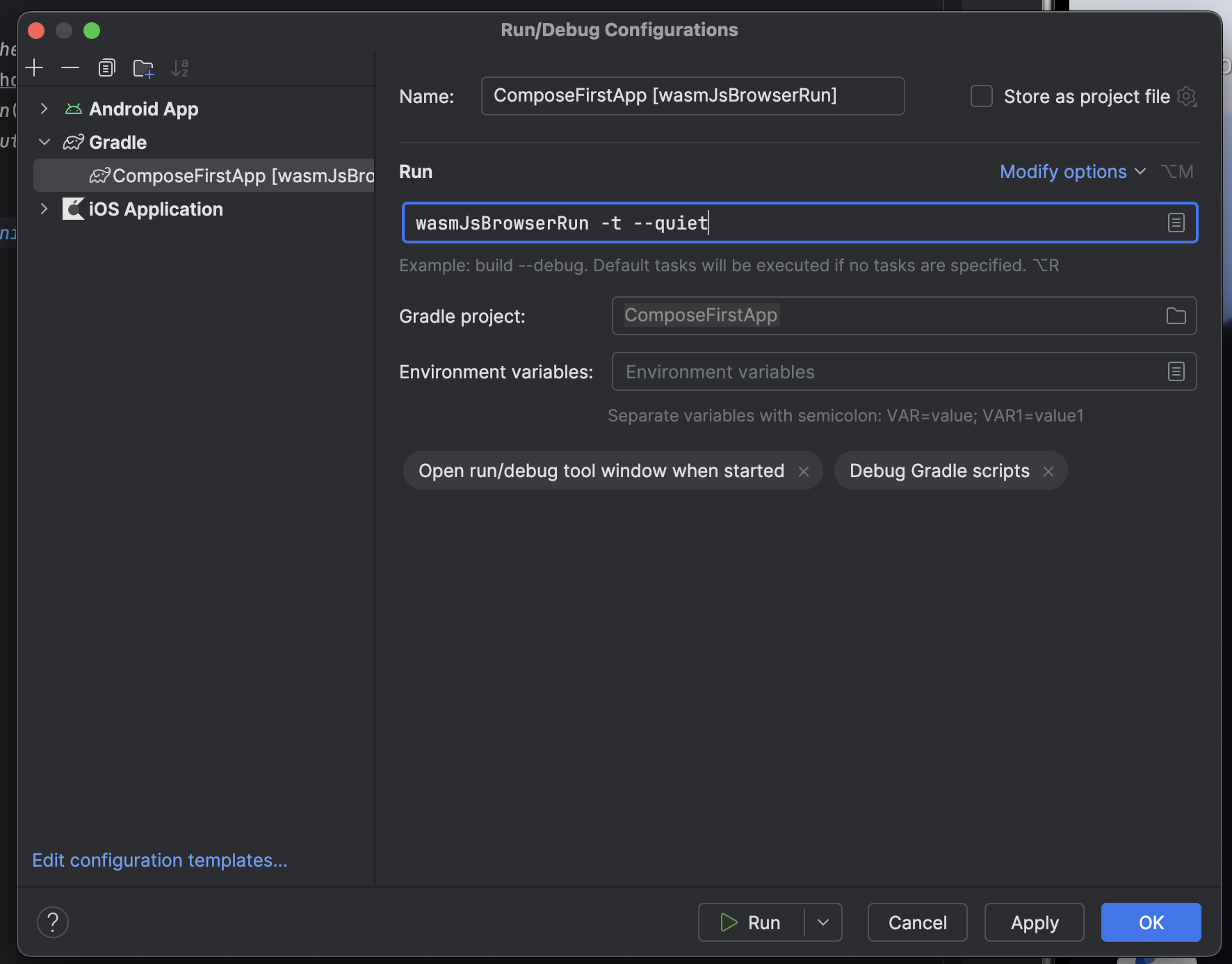 Compose Multiplatform Web Configuration